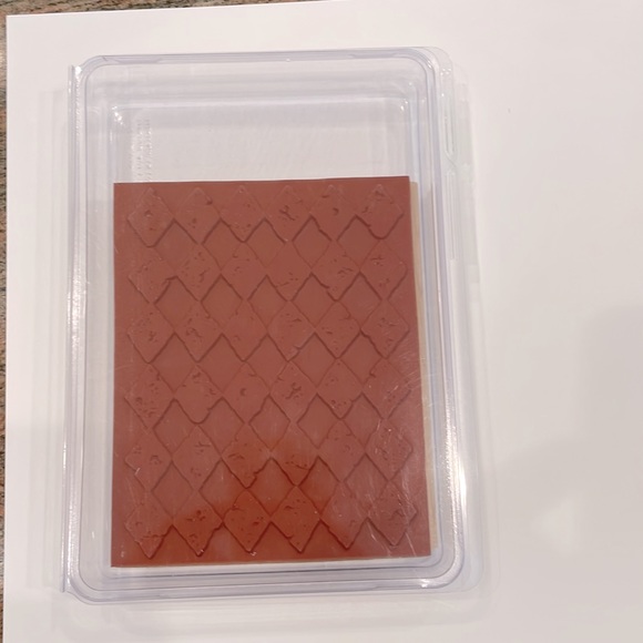 Stampin Up “Print Pattern” harlequin diamond stamp background - Picture 2 of 2